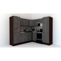Bucatarie de Colt GENA NEW 12 DR. 210-230, Fara Corp de Cuptor, Wenge / Decor K352